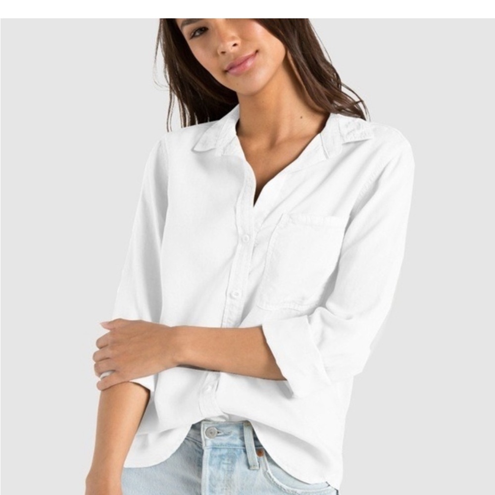 Bella Dahl Classic White Button-Down Shirt